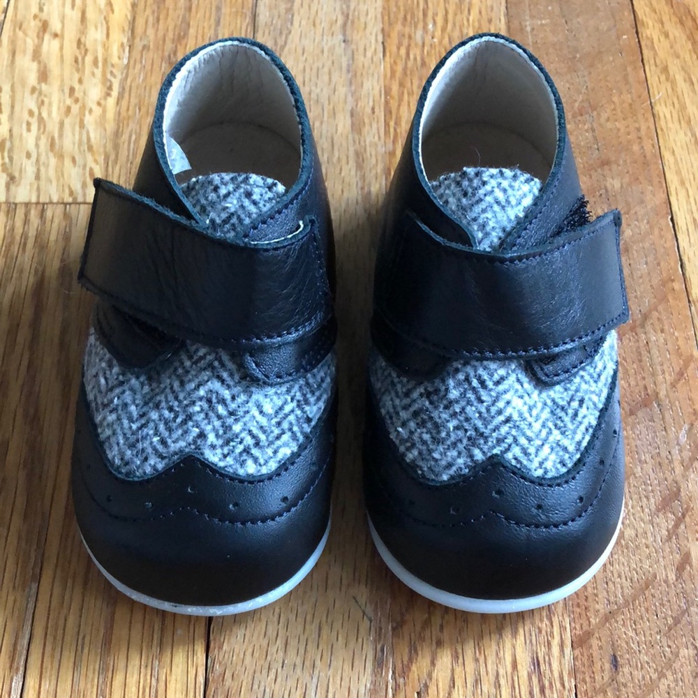 babywalker | tweed leather Oxford shoes | size 3